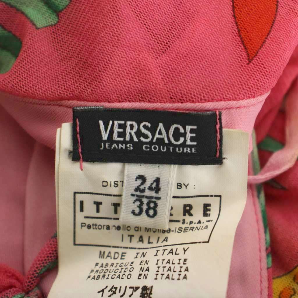 ヴェルサーチジーンズ VERSACE JEANS COUTURE ワンピース 花柄 ひざ下