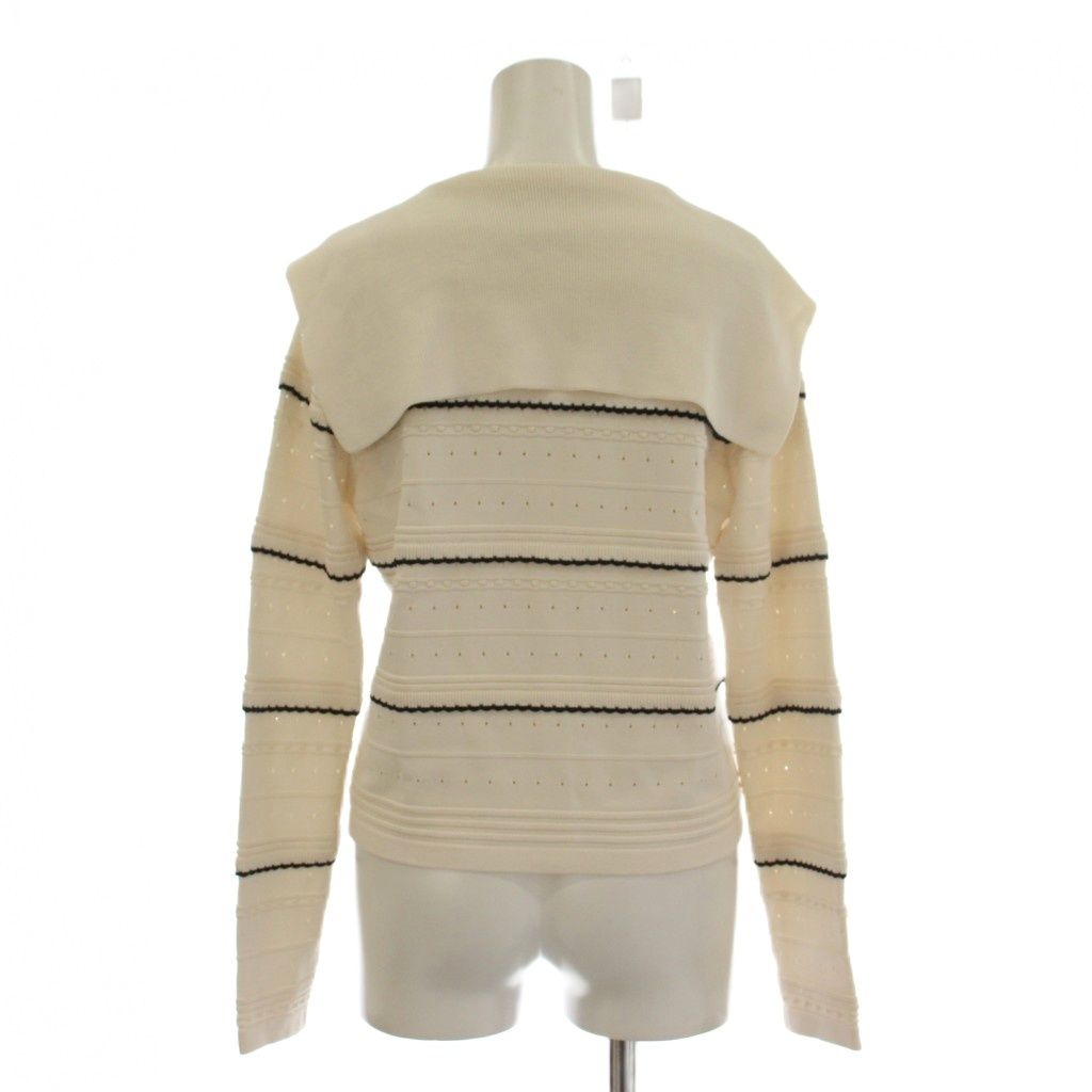 チェスティ Chesty カーディガン F 白 ホワイト スカラップボーダー