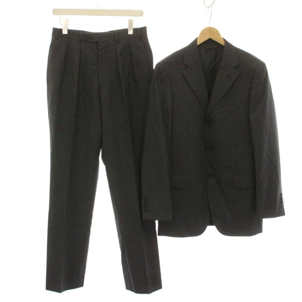バーバリーブラックレーベル BURBERRY BLACK LABEL シングルスーツ テーラードジャケット シングル パンツ スラックス ウール 38R グレー BMD30-802-07 /HN 6,586円