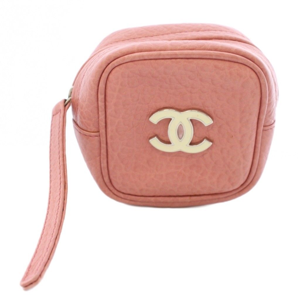 CHANEL ピンクレザー ポーチ　ジャンク シャネル CHANEL ポーチ ココマーク レザー ピンク /TK 34 □ES □OH