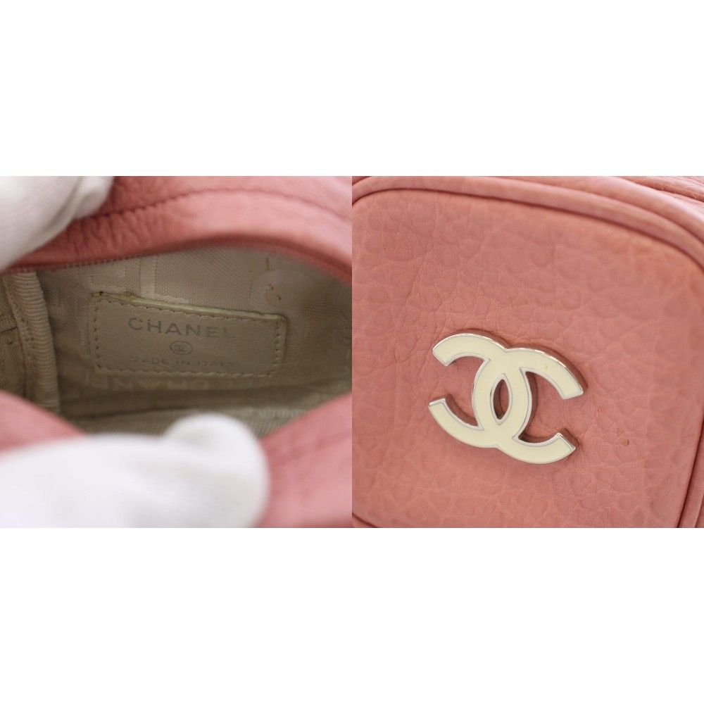 シャネル CHANEL ポーチ ココマーク レザー ピンク /TK 34 □ES □OH