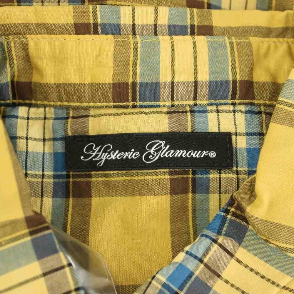 ヒステリックグラマー HYSTERIC GLAMOUR タグ付き 半袖 チェックシャツ