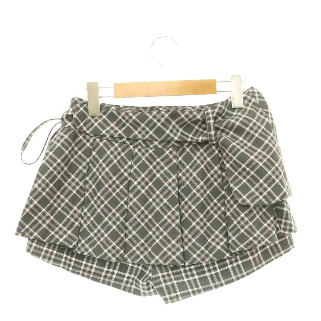 Darichリボンチェックノースリブラウス チェックスカートライクショートパンツ ダーリッチ Darich 25SS リボンチェックノースリブラウス スカート
