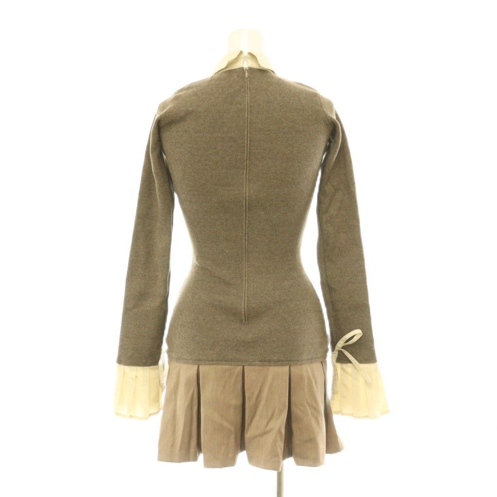 ダーリッチ Darich 25AW シャツドッキングプリーツミニワンピース