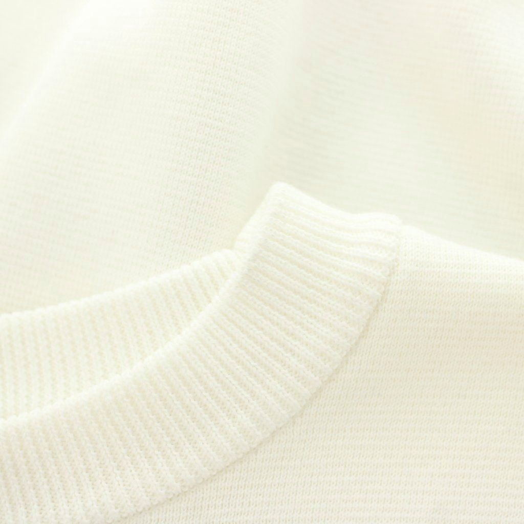 ヨリ yori コットンパフスリーブニット カットソー 七分袖 F 白