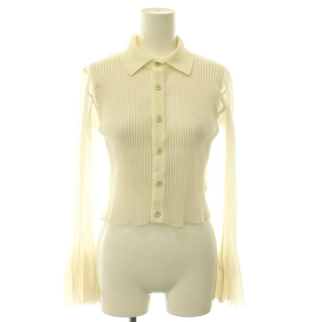 シーエフシーエル CFCL 近年モデル HYPHA LUCENT GLITTER SHIRT CARDIGAN カーディガン シアー 長袖 1 アイボリー /HK ■OS
