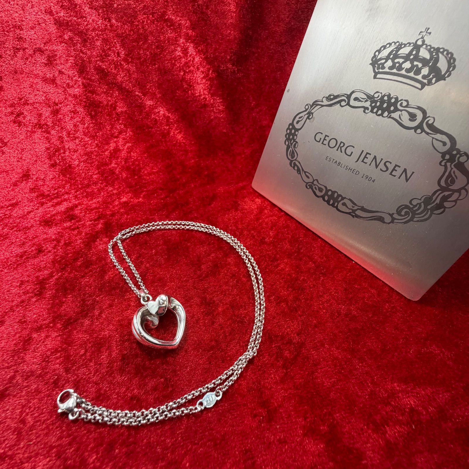 美品 ネックレス ハート2002 ジョージジェンセン/GEORG JENSEN - メルカリ