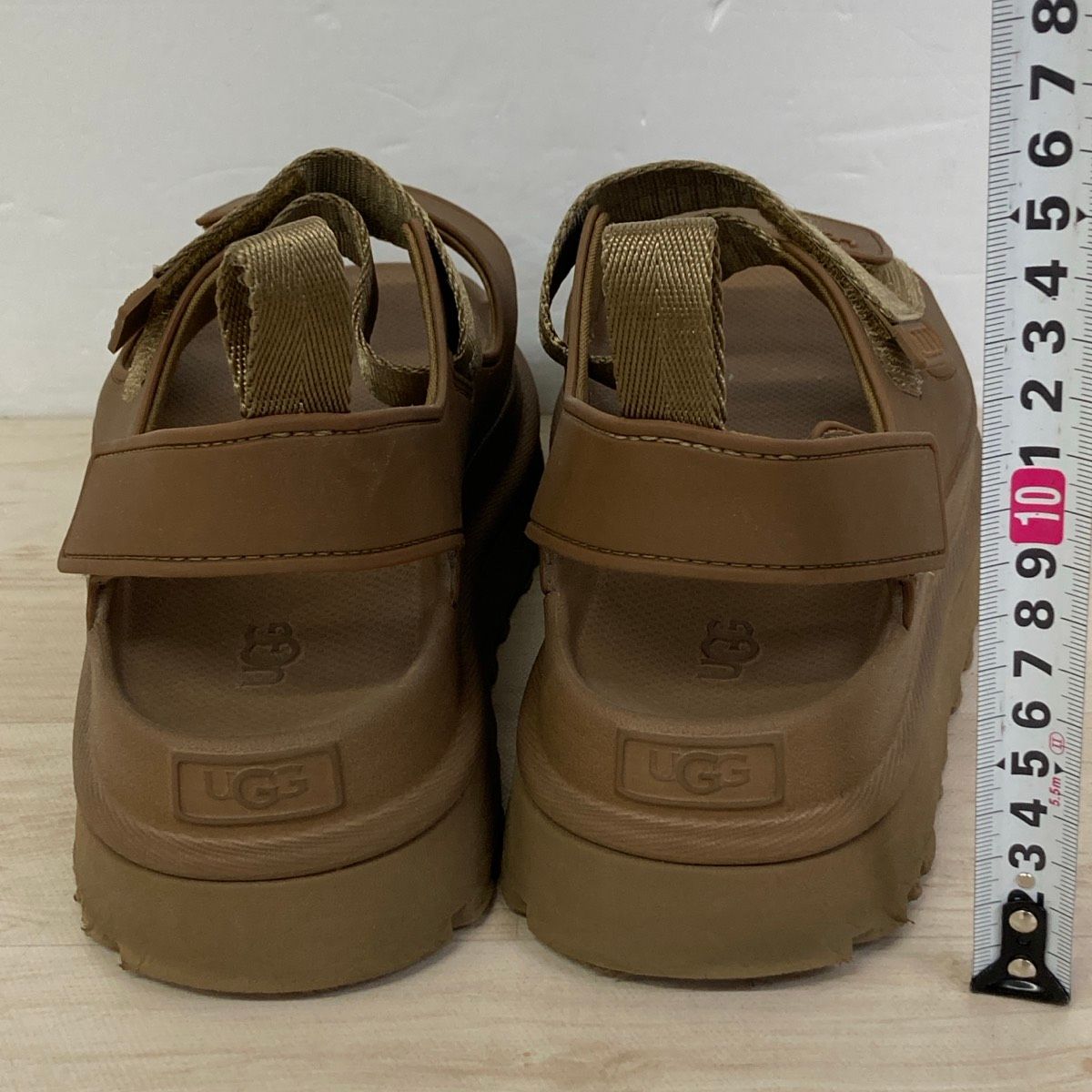 UGG/アグ 23cm サンダル ブラウン S/N 1152685 厚底 ストラップ