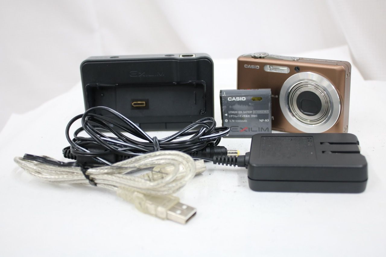 カメラ 【返品保証】 カシオ Casio EXILIM EX-Z600 ブラウン 3x 付属品