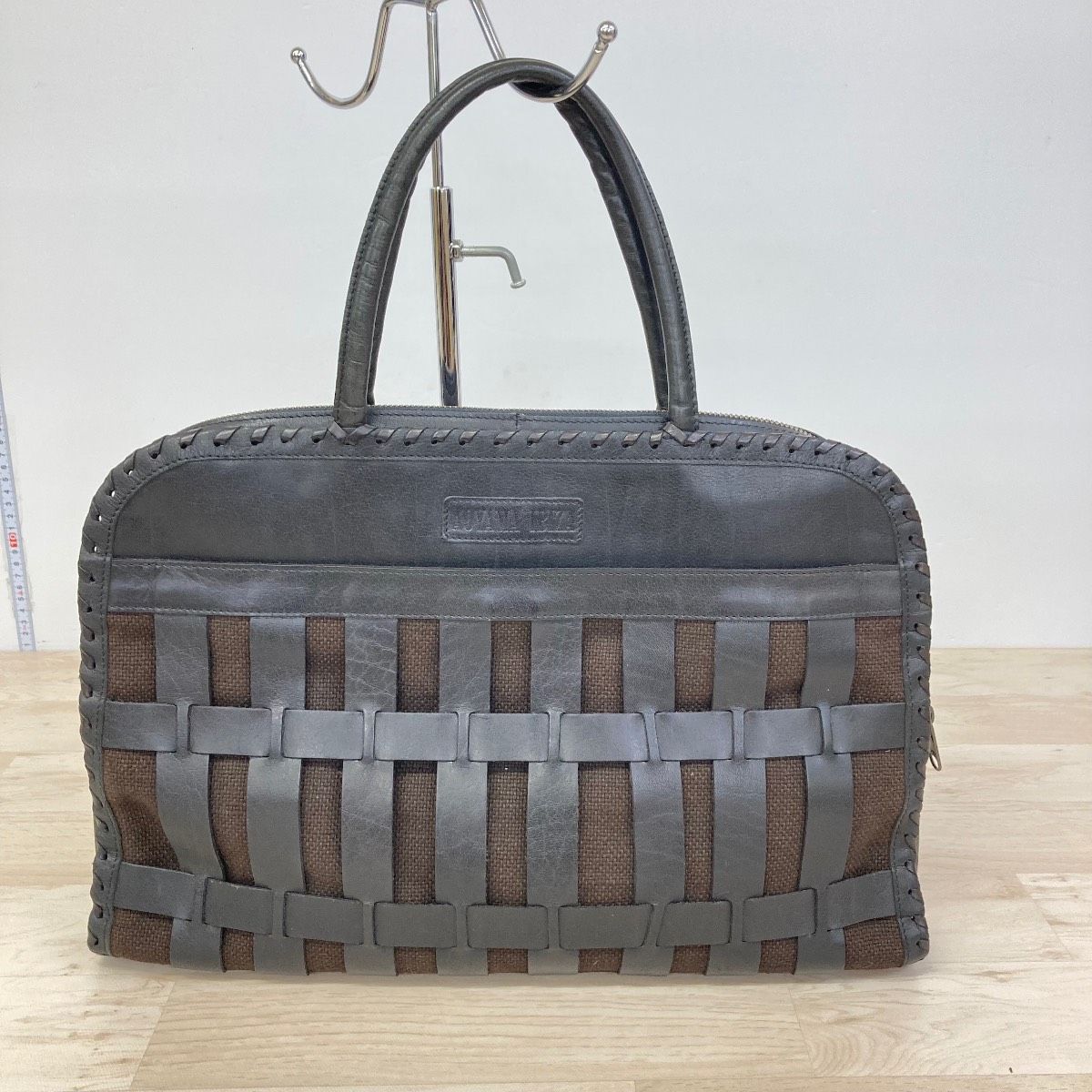 AOYAMA IBIZA 青山イビザ ハンドバッグ/トートバッグ グレー×ブラウン 