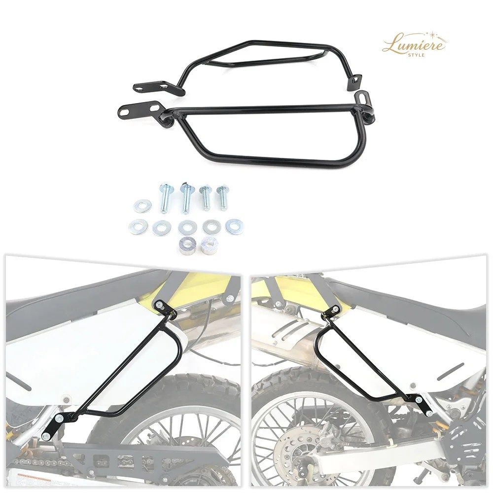 DR650 DR 650 1996-2021 - 25 オートバイ用サドルバッグサポートガードバーサイドマウントブラケットホルダー
