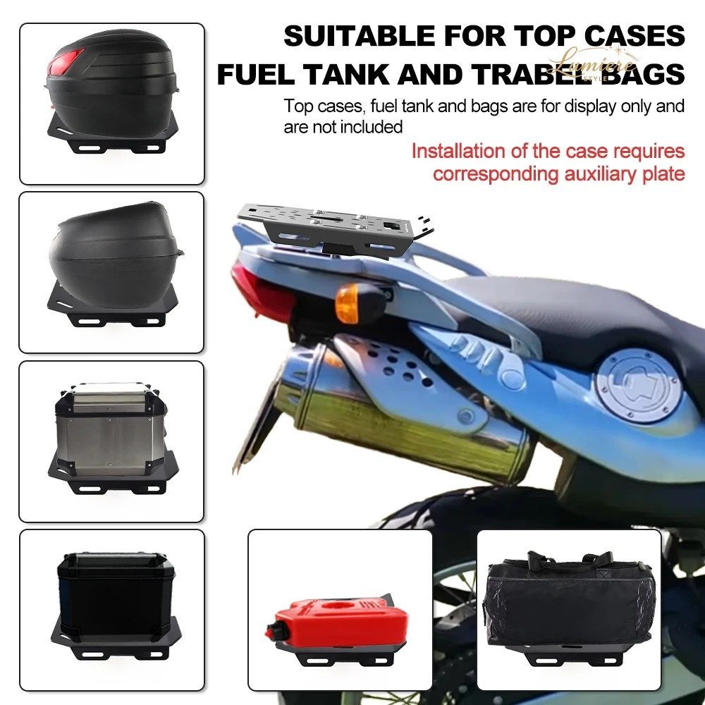 オートバイ用リアラック カーゴホルダー トップボックス リアキャリア シェルフブラケット F650GS / DAKAR 2004-2007 G650GS 2004-2010 BMW