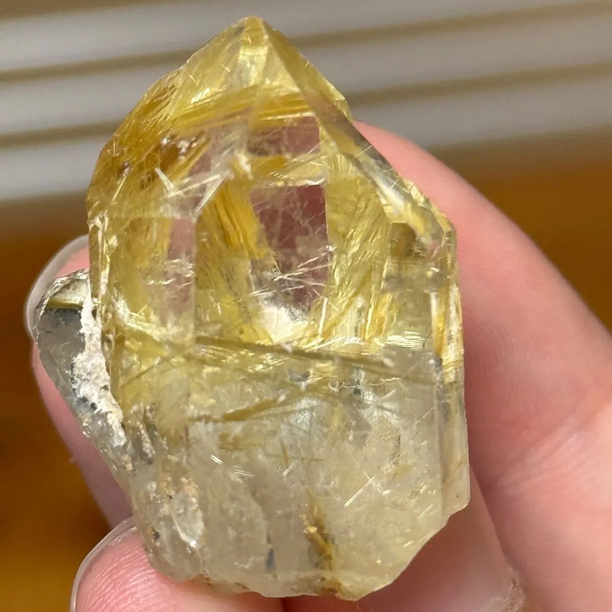 天然 ゴールドルチルクォーツ 原石 水晶 鉱物標本 コレクション - メルカリ