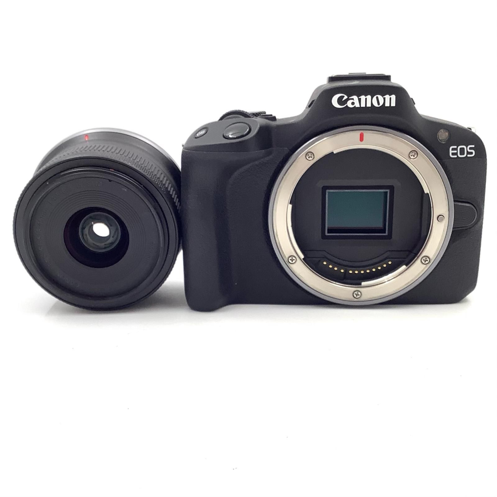 【全額返金保証】【最速発送】Canon デジタル一眼 EOS R50 RF-S18-45 IS STM レンズキット [ブラック] 美品 動作確認済
