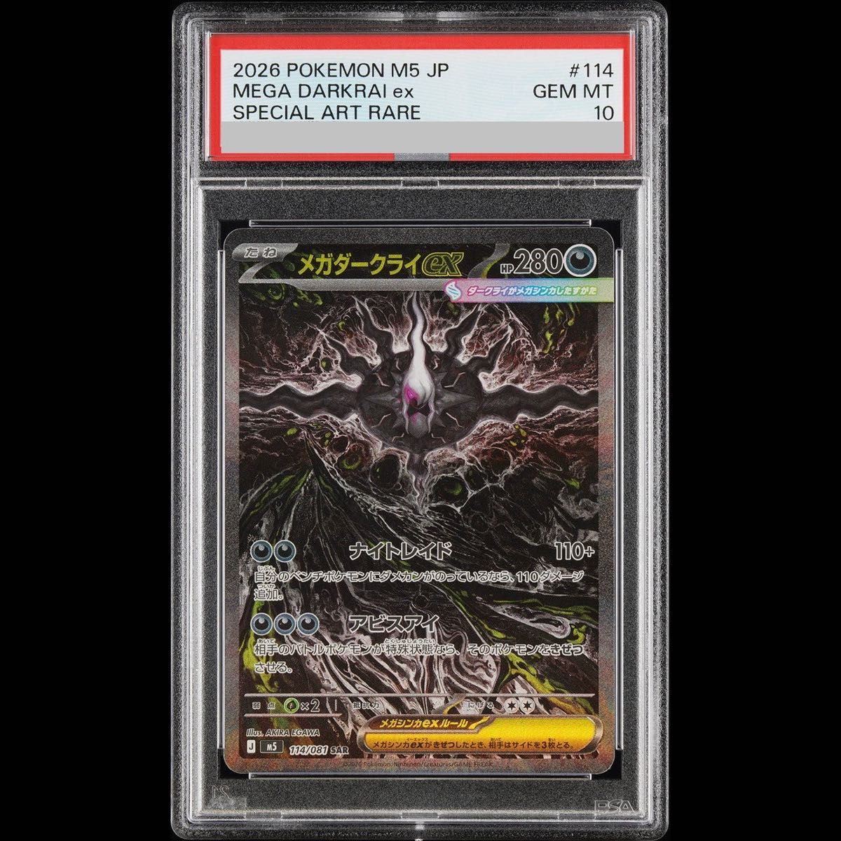 PSA10】メガダークライex SAR 114/081 1枚 - メルカリ
