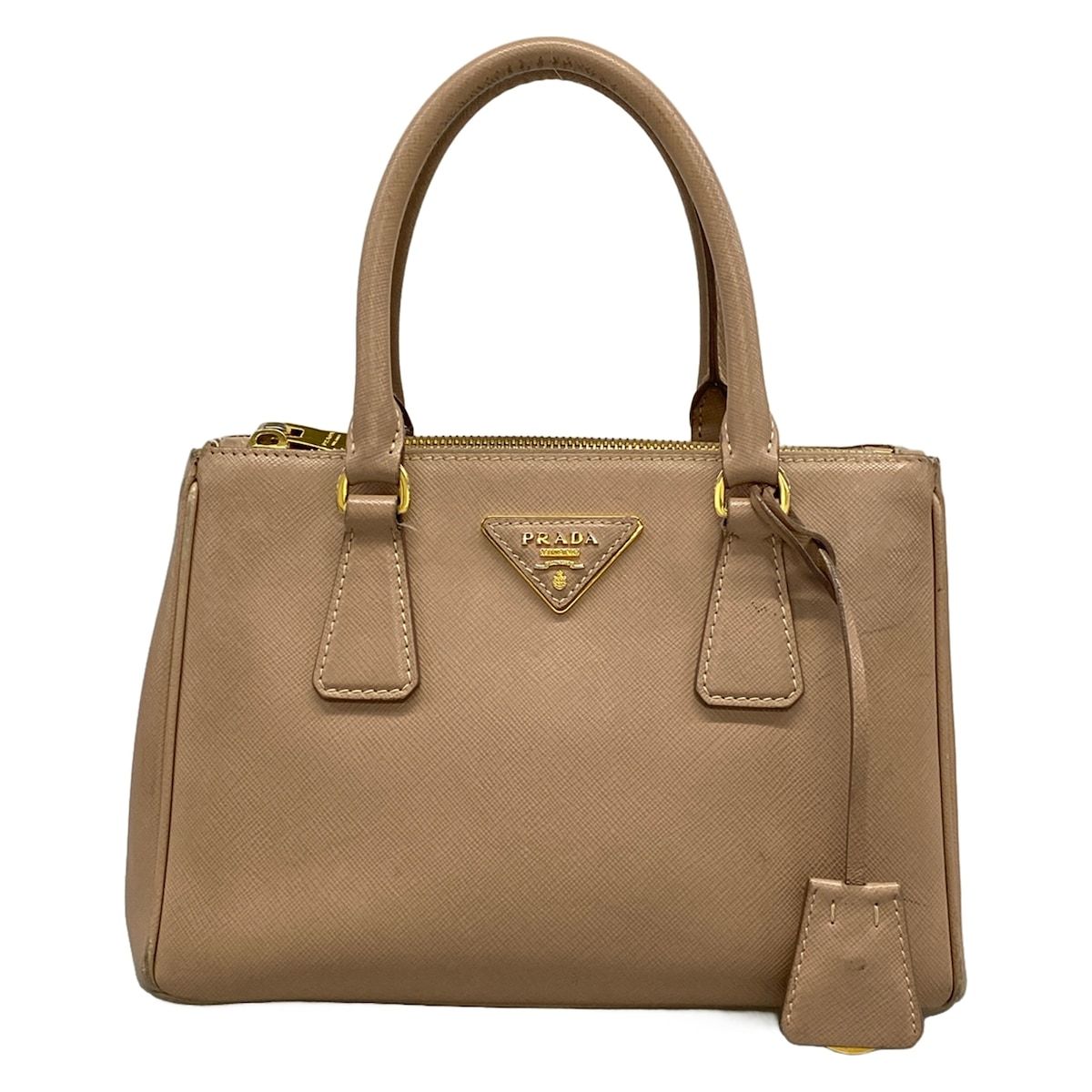 PRADA(プラダ) ハンドバッグ ガレリアミニバッグ 1BA896 ベージュ レザー