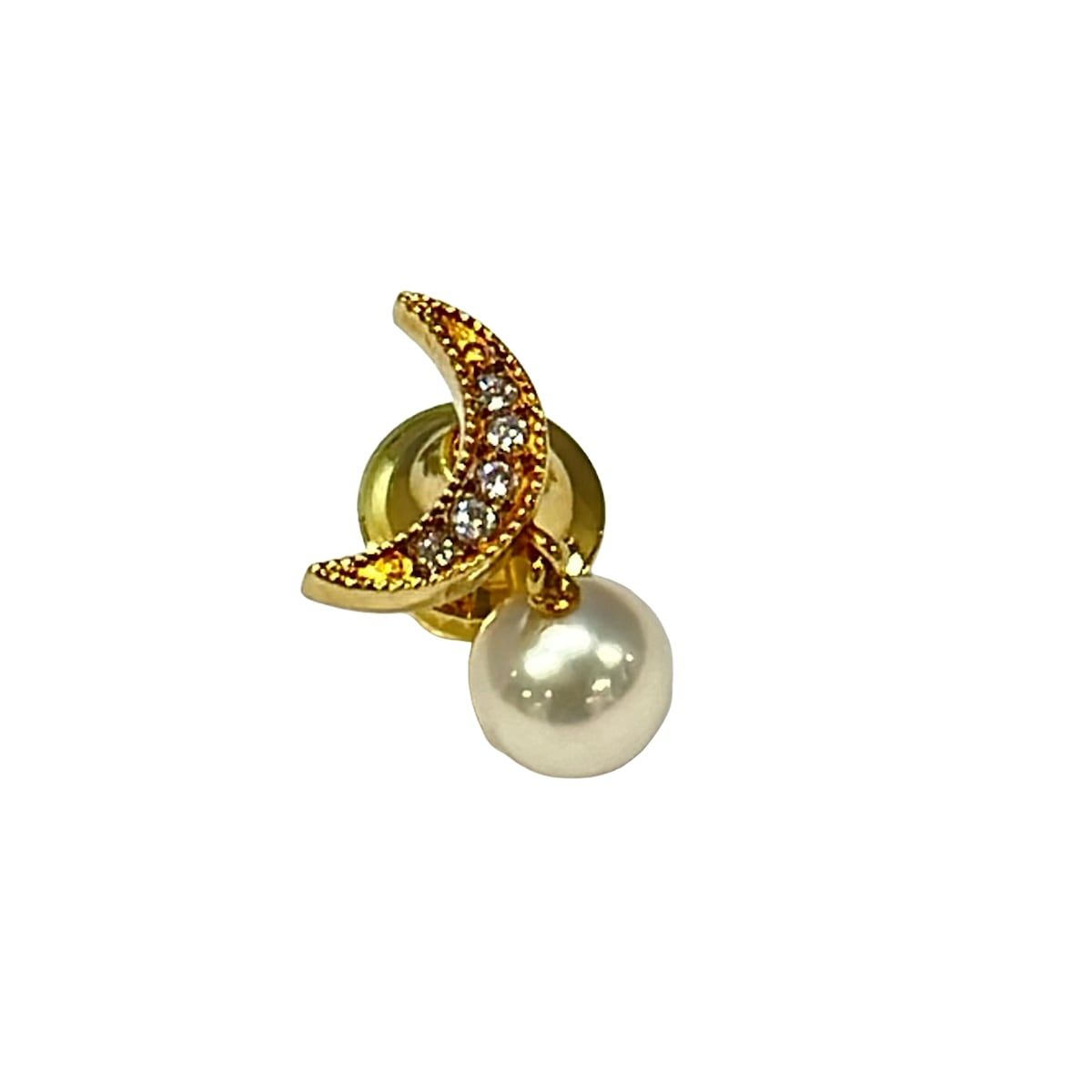 mikimoto(ミキモト) ブローチ美品 - K18YG×ダイヤモンド×アイボリー
