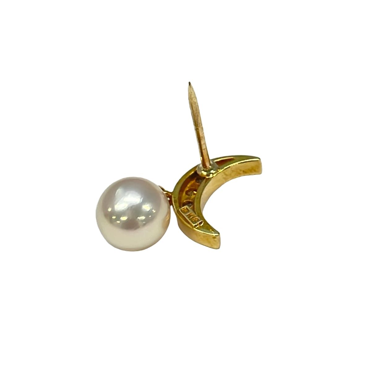 mikimoto(ミキモト) ブローチ美品 - K18YG×ダイヤモンド×アイボリー
