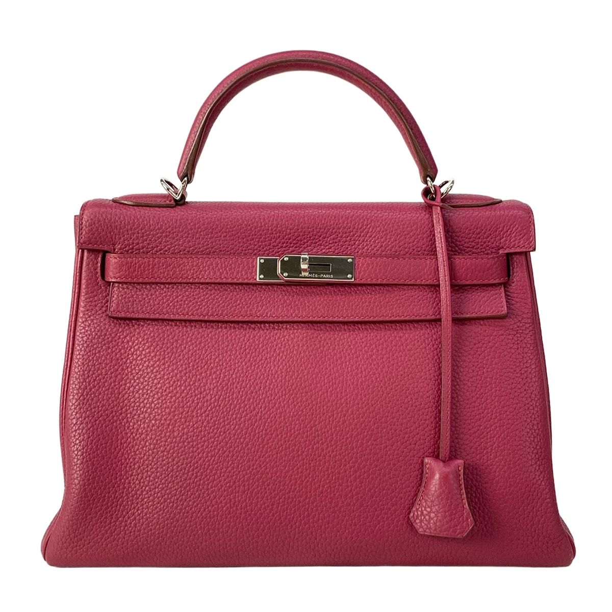 HERMES(エルメス) ハンドバッグ ケリー32 ルビー シルバー金具/内縫い