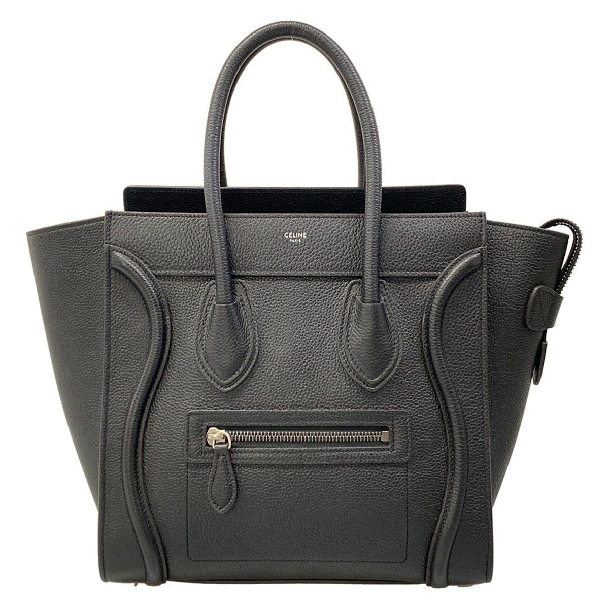 CELINE(セリーヌ) ハンドバッグ ラゲージマイクロショッパー 黒 レザー