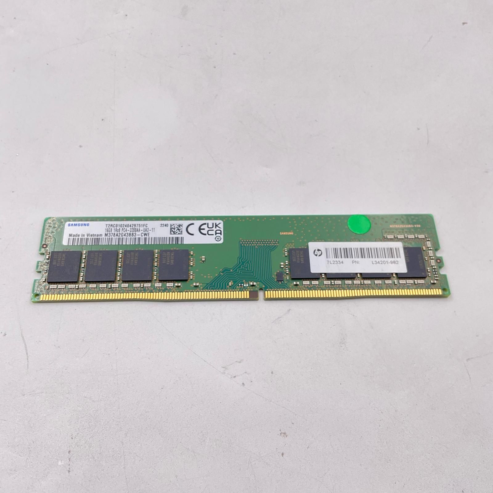 【全額返金保証】【最速発送】各種メーカー メモリ DIMM DDR4-3200 PC4-25600 16GB 美品 動作確認済 美品】DDR4-3200 16GBメモリ PC4-25600【全額返金保証】 - メルカリ