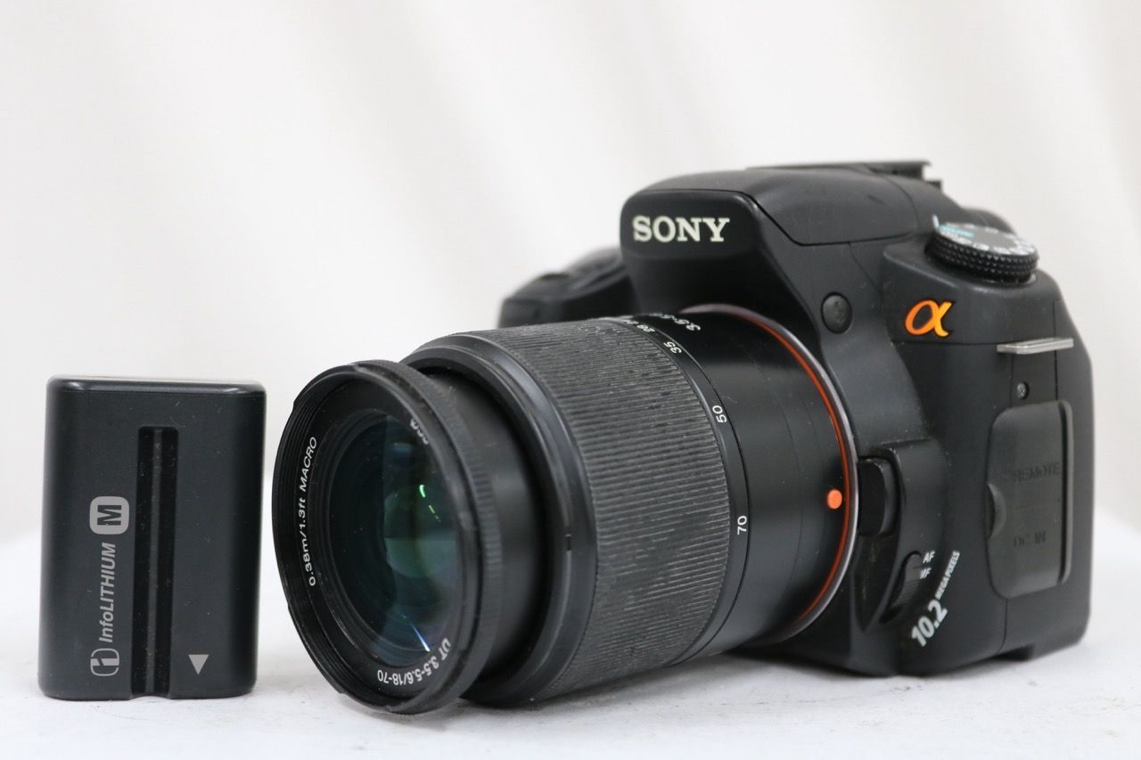 [Return Guarantee] Sony Sony α200 DSLR-A200 DT 18-70mm F3.5-5.6 digital single-lens e16683 with battery