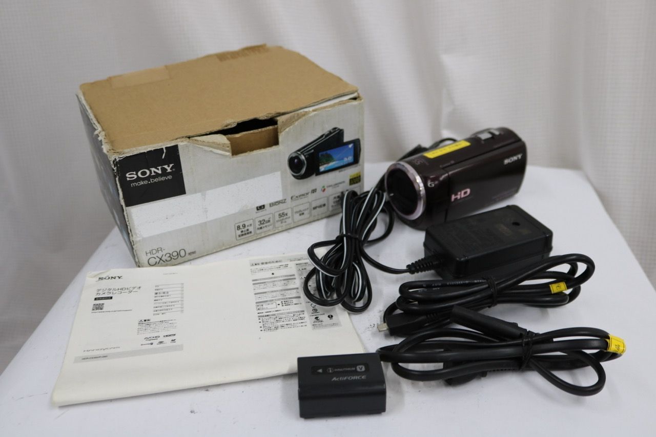[Return Guarantee] [with original box] Sony HANPYCAM HDR-CX390 Bordeaux Brown 55x Camcorder e16698
