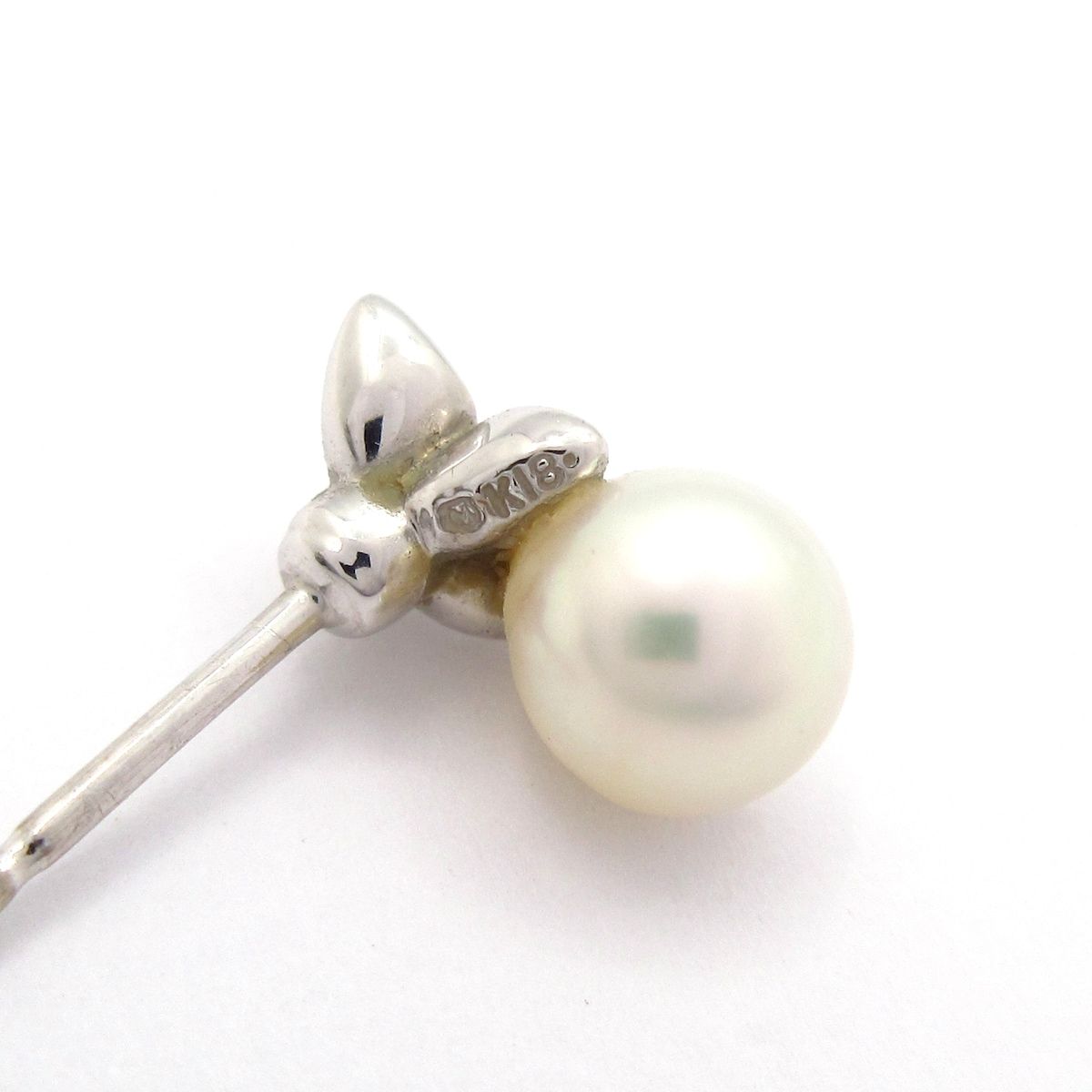 mikimoto(ミキモト) ピアス美品 - K18WG×ダイヤモンド - メルカリ