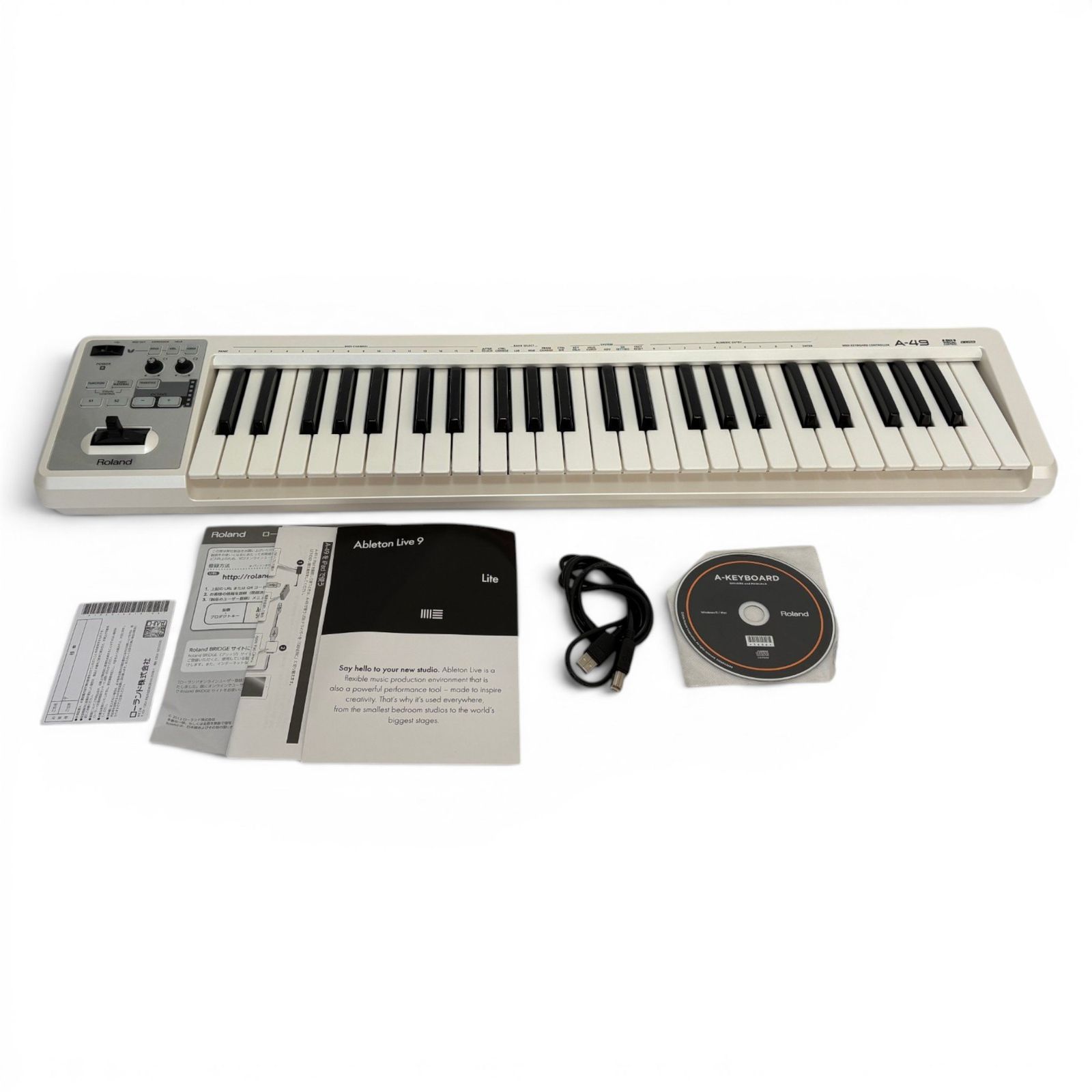 ◇ ローランド Roland MIDIキーボード A-49 WH ホワイト 49鍵盤 音楽