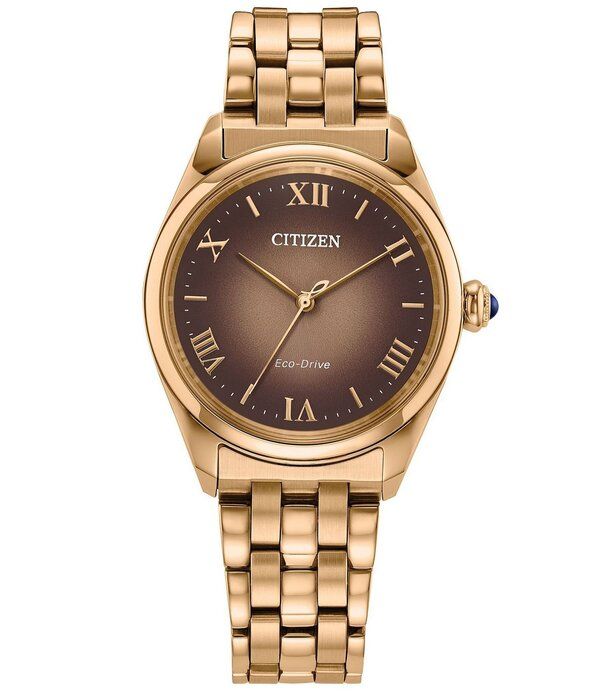 シチズン レディース アクセサリー 腕時計 Tシャツ Womens Classicitizen L Three Hand Stainlessteel Bracelet Watch Rose Gold