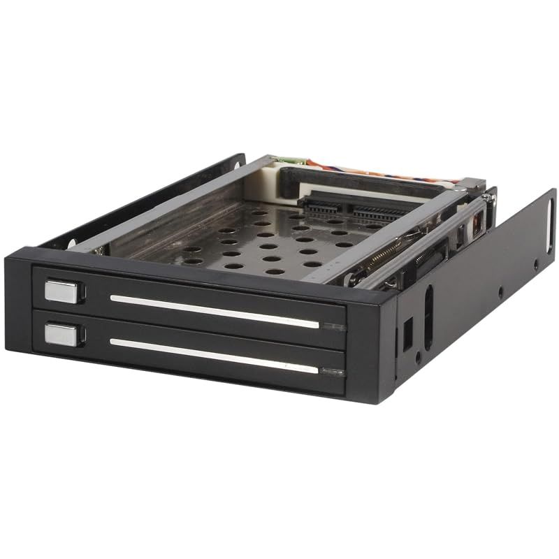 【新品】 StarTech.com SATA HDDリムーバブルケース/3.5インチベイ内蔵型/2x 2.5HDD用/鍵付