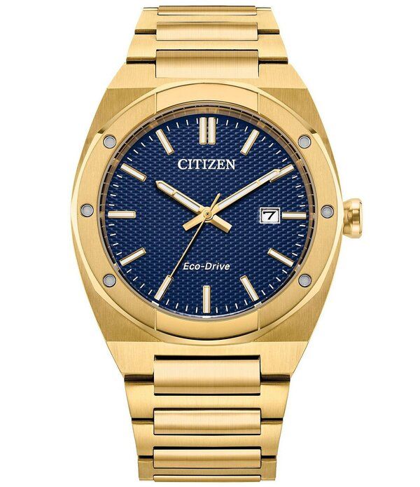 シチズン レディース アクセサリー 腕時計 Tシャツ Citizen Mensport Luxury Three Hand Gold Tone Stainlessteel Bracelet Watch