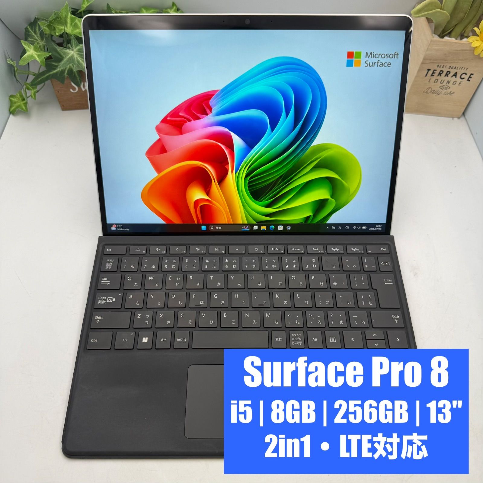 【LTE対応・2in1モデル】Surface Pro 8 Core i5-1145G7 8GB 256GB 13型 タッチパネル【6】