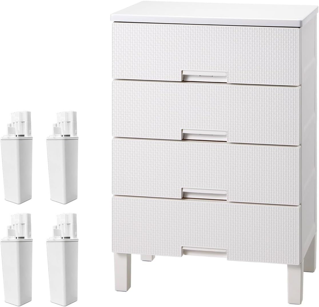 天馬 チェスト 完成品 フィッツプラスメッシュ 4段 お掃除ラク脚付き タンス 幅65×奥行41×高さ94cm