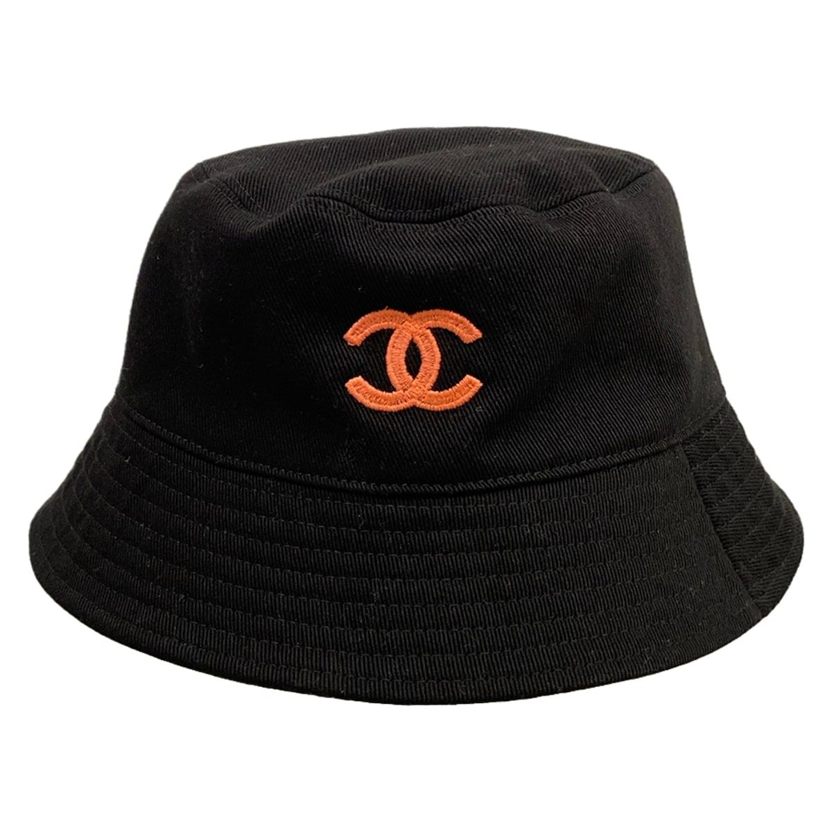 CHANEL(シャネル) ハット - 黒×ダークグレー×マルチ リバーシブル コットン