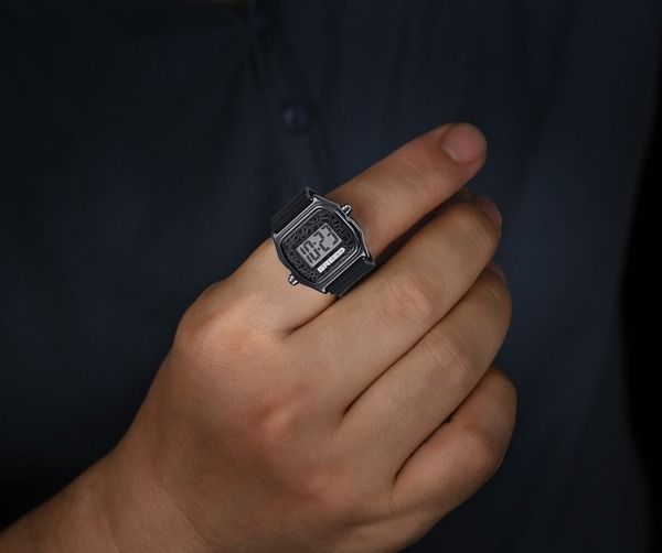 ブリード メンズ アクセサリー 腕時計 BREED Austin LCD Silicone Ring Watch Black ブラック