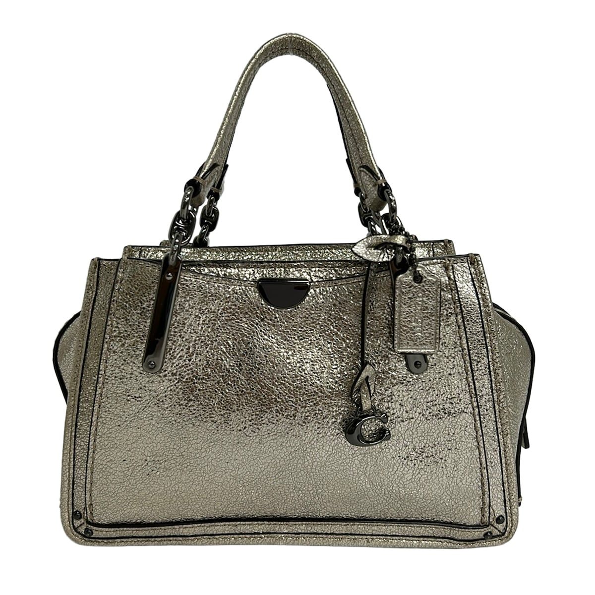 COACH(コーチ) ハンドバッグ美品 ドリーマー 21 38543 シルバー ミニ 
