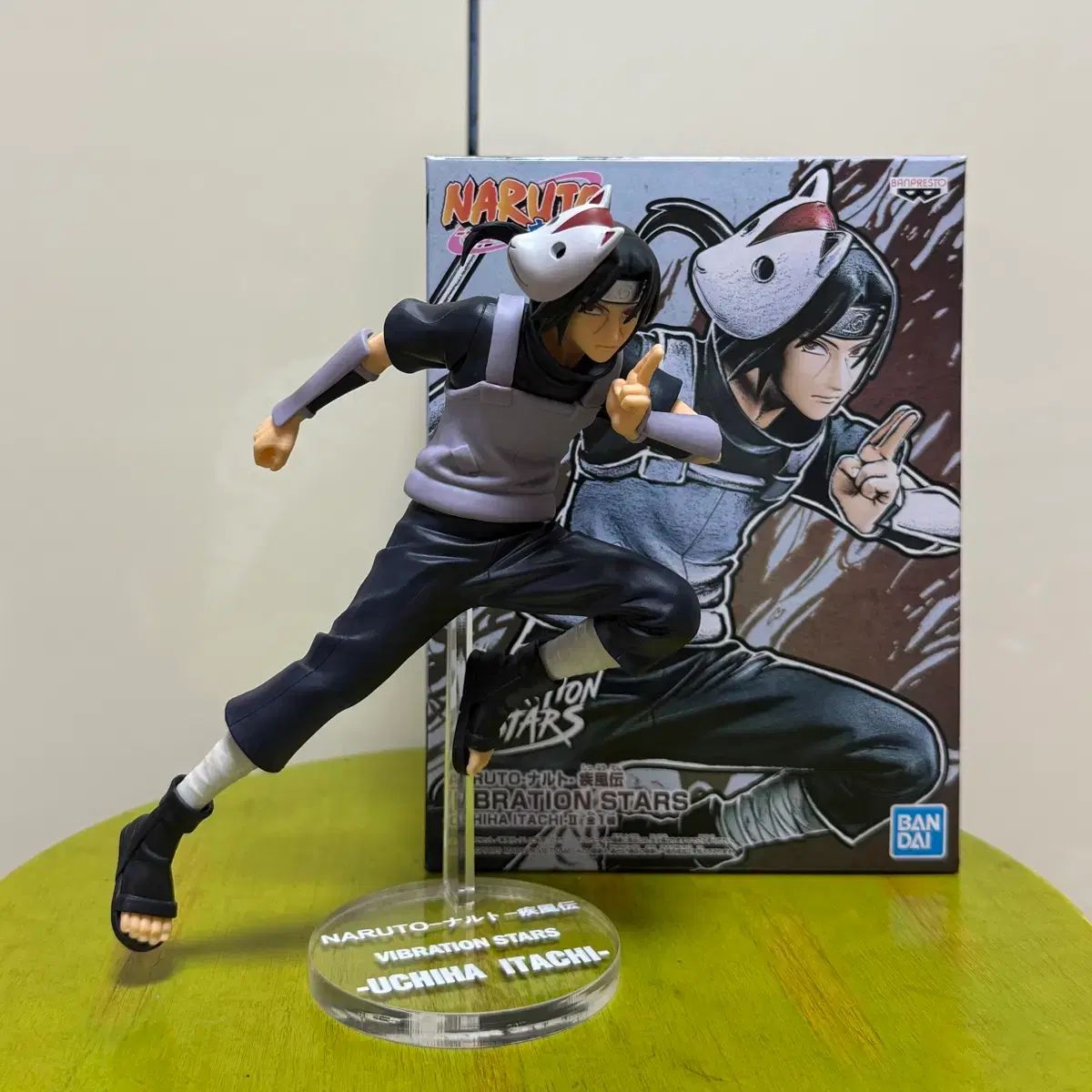 NARUTO -ナルト- 暗部 イタチ Vibration STARS フィギュア + クリア 透明台座