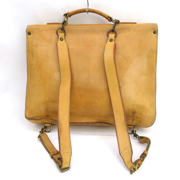 BREE / ブリー ■ビジネス ブリーフケース 2WAY リュック レザー キャメル 【バッグ/バック/BAG/鞄/カバン】 ブランド【中古】 [0990015271] BREE / ブリー □ビジネス ブリーフケース 2WAY リュック レザー