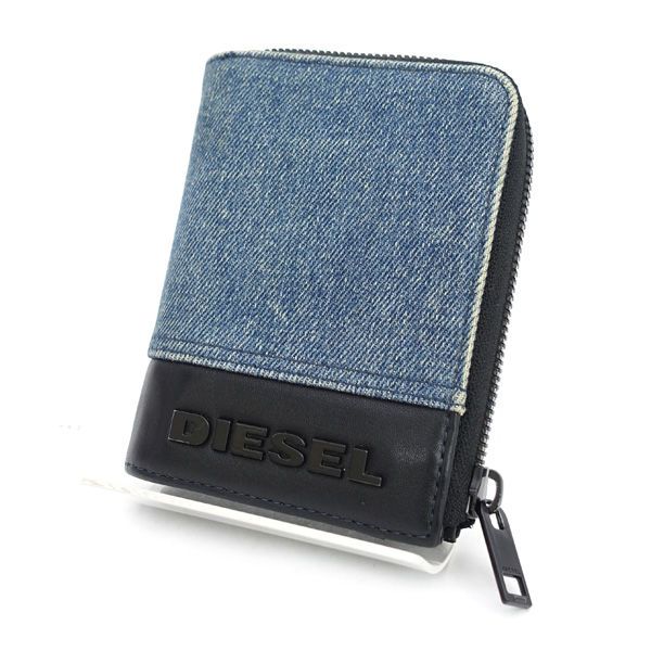 DIESEL / ディーゼル ■財布　二つ折り　L字ファスナー　デニム 【財布/サイフ/ウォレット/wallet/コイン】 ブランド【中古】