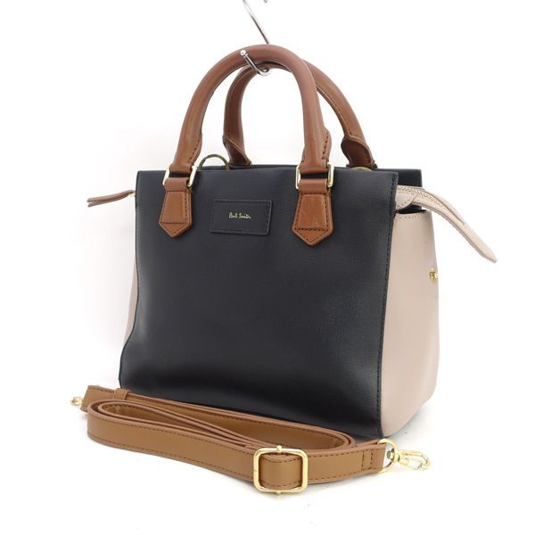 Paul Smith / ポールスミス ■２WAY　ハンドバッグ　ショルダーバッグ　レザー　ブラック 【バッグ/バック/BAG/鞄/カバン】 ブランド【中古】