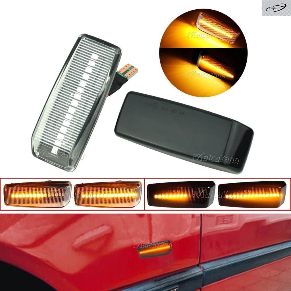 に適合する CES SLクラス W201 190 W202 W124 W140 R129 LEDダイナミックサイドマーカーシグナルラ メルセデス ベンツ C E S SL クラス W201 190 W202 W124 W140 R129用 2個LED ダイナミック サイド  マーカーライト ウインカー ウィンカーラ