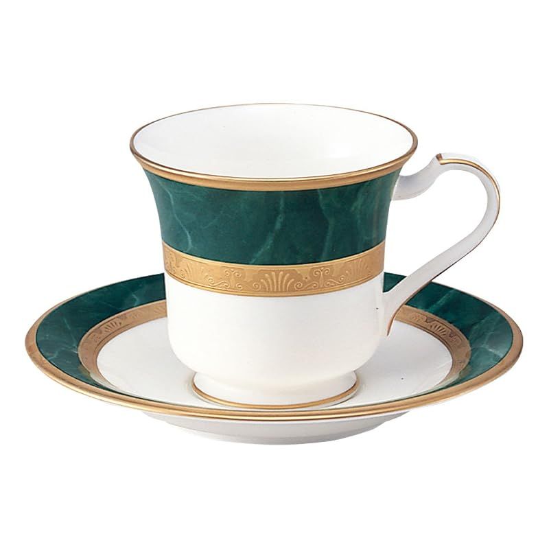 【新品】 Noritake ノリタケ アメリカン カップ & ソーサー 220cc フィッツジェラルド グリーン ボーンチャイナ Y59589/4712