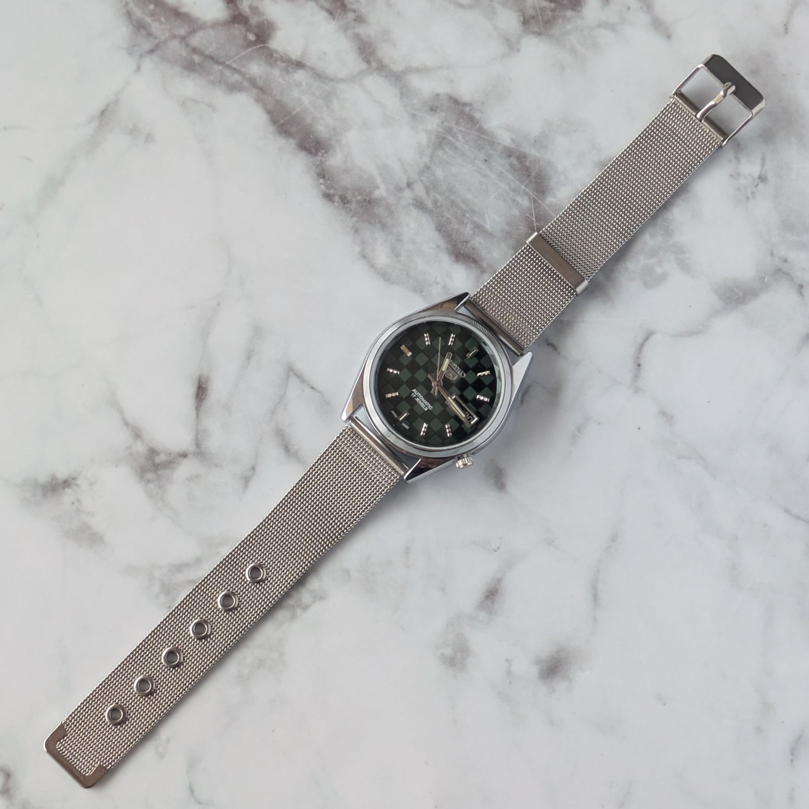 不動品 SEIKO セイコー5 自動巻き ヴィンテージ グリーン文字盤
