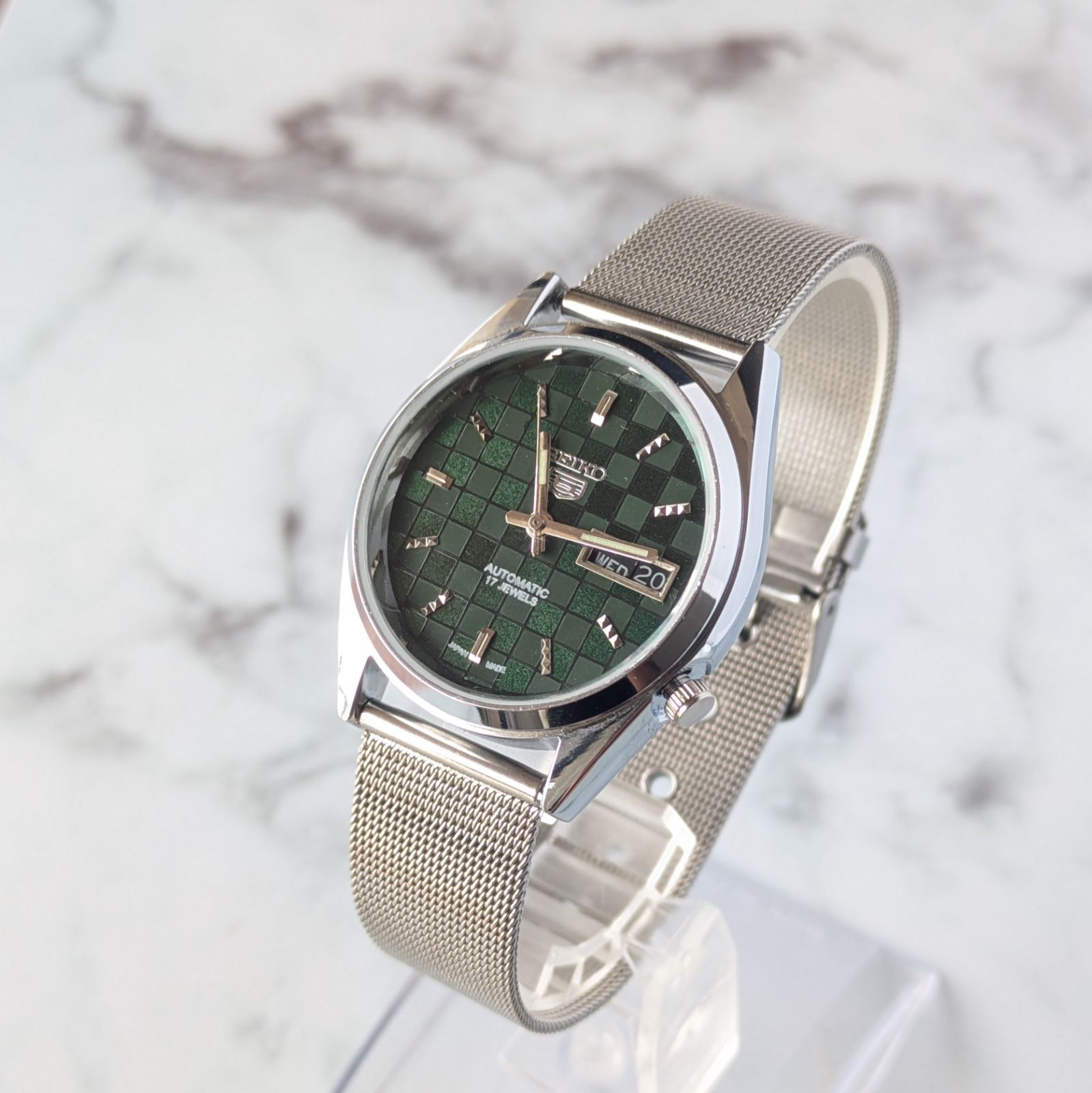 不動品 SEIKO セイコー5 自動巻き ヴィンテージ グリーン文字盤