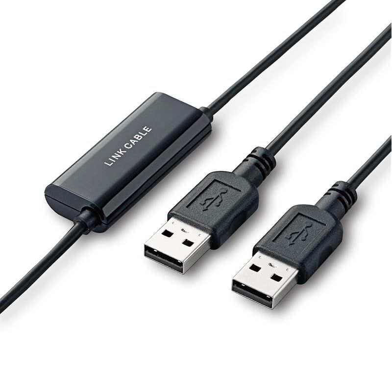 【新品】 エレコム リンクケーブル PC自動切替器 引越し等のデータ移行に 【コピー&ペースト/ドラッグ&ドロップ対応】 ブラック UC-TV3BK 1