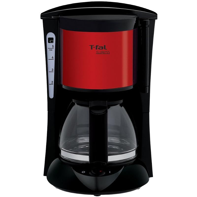 【新品】 T-fal 【シンプルで使いやすい】 コーヒーメーカー スビト メタリックルビーレッド CM151GJP