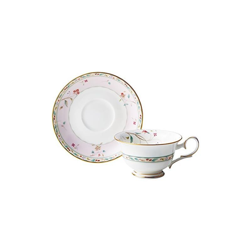 【新品】 Noritake ノリタケ カップ & ソーサー ( コーヒー ティー 兼用) 215cc 花更紗 ピンク ボーンチャイナ T50717A/4409-5