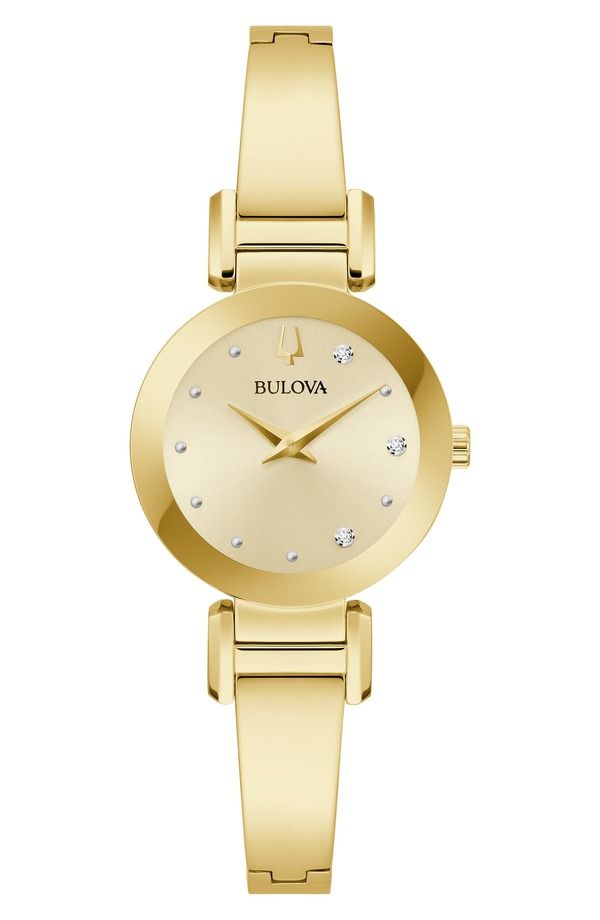 ブロバ メンズ アクセサリー 腕時計 BULOVA Marc Anthony Diamond Bangle Watch 26mm GoldTone ゴールド