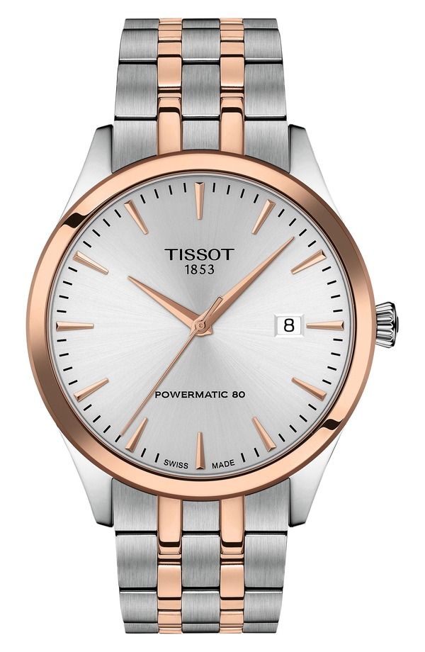 ティソット メンズ アクセサリー 腕時計 Tissot Classic Dream Powermatic 80 TwoTone Bracelet Watch 40mm Silver シルバー